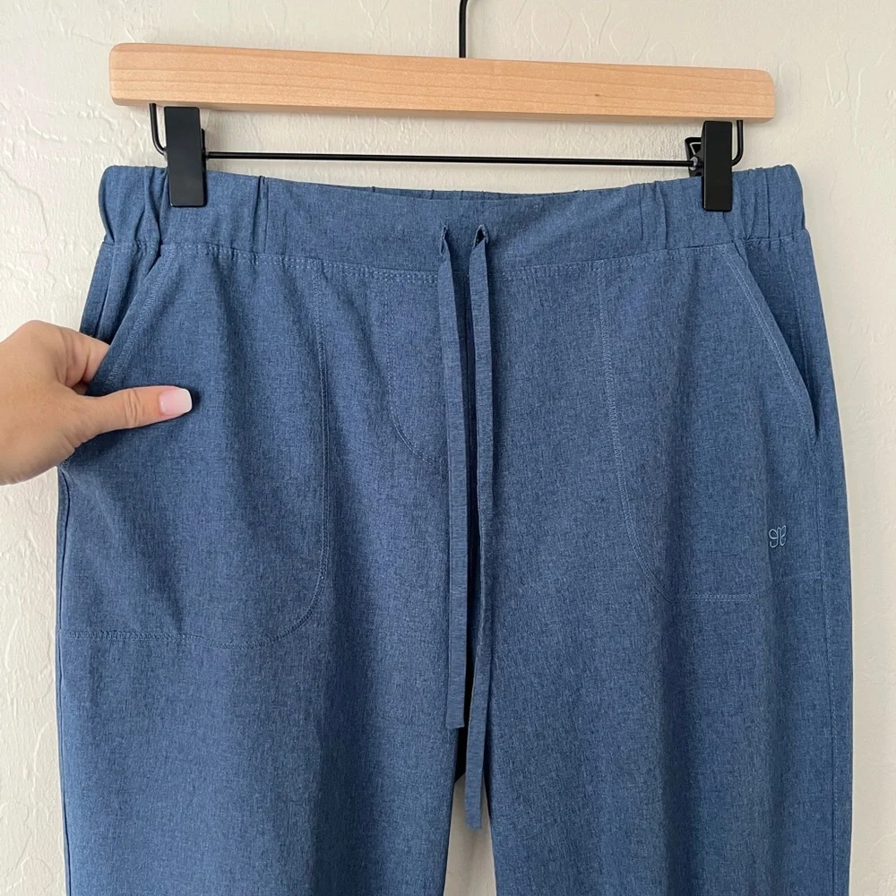 Albion fit Jetsetter Zip Ankle Joggers Dark chambray blue small - Picture 4 of 10